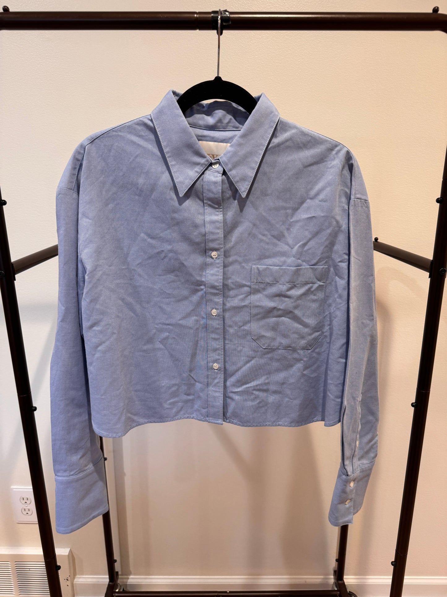 TWP Little Big Joe Cropped Button-Front Shirt size M / L