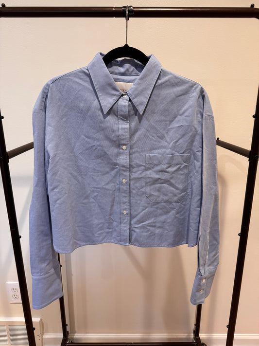 TWP Little Big Joe Cropped Button-Front Shirt size M / L