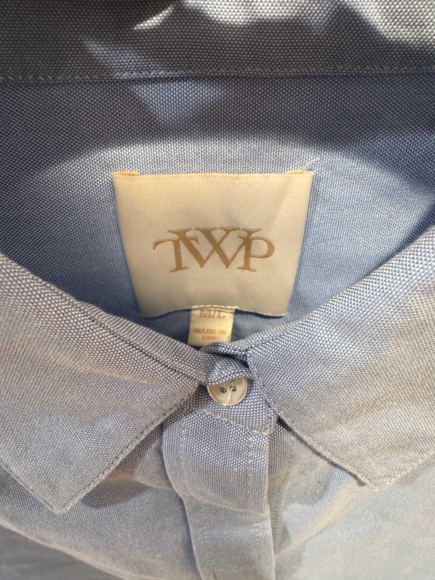 TWP Little Big Joe Cropped Button-Front Shirt size M / L