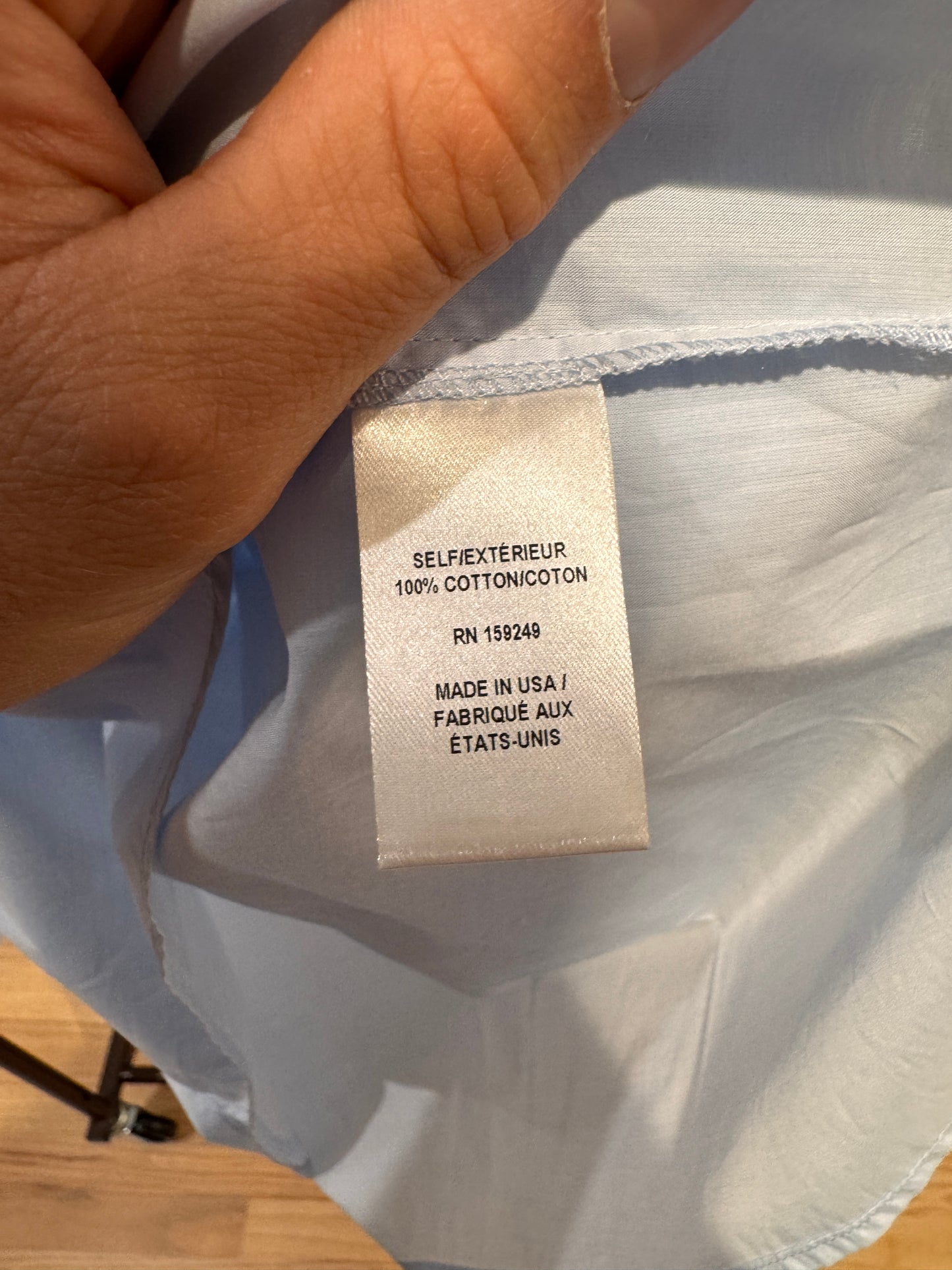 TWP Boyfriend Button-Up Shirt Blue size XL