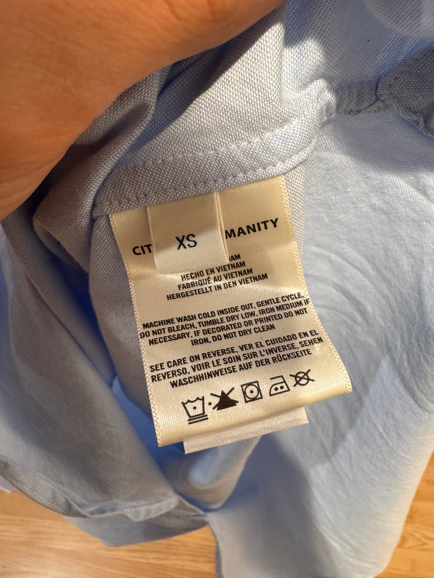Citizens of Humanity Aave Oversize Cuff Shirt size XS