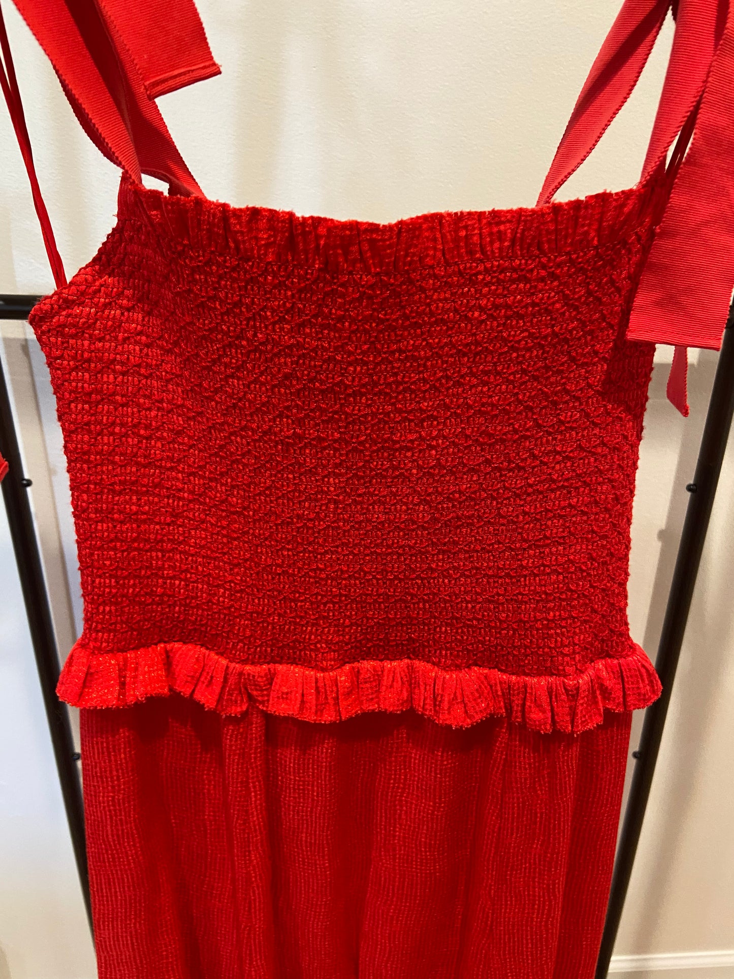 Alice and Olivia Jocelyn Smocked Ruffle Dress size 0
