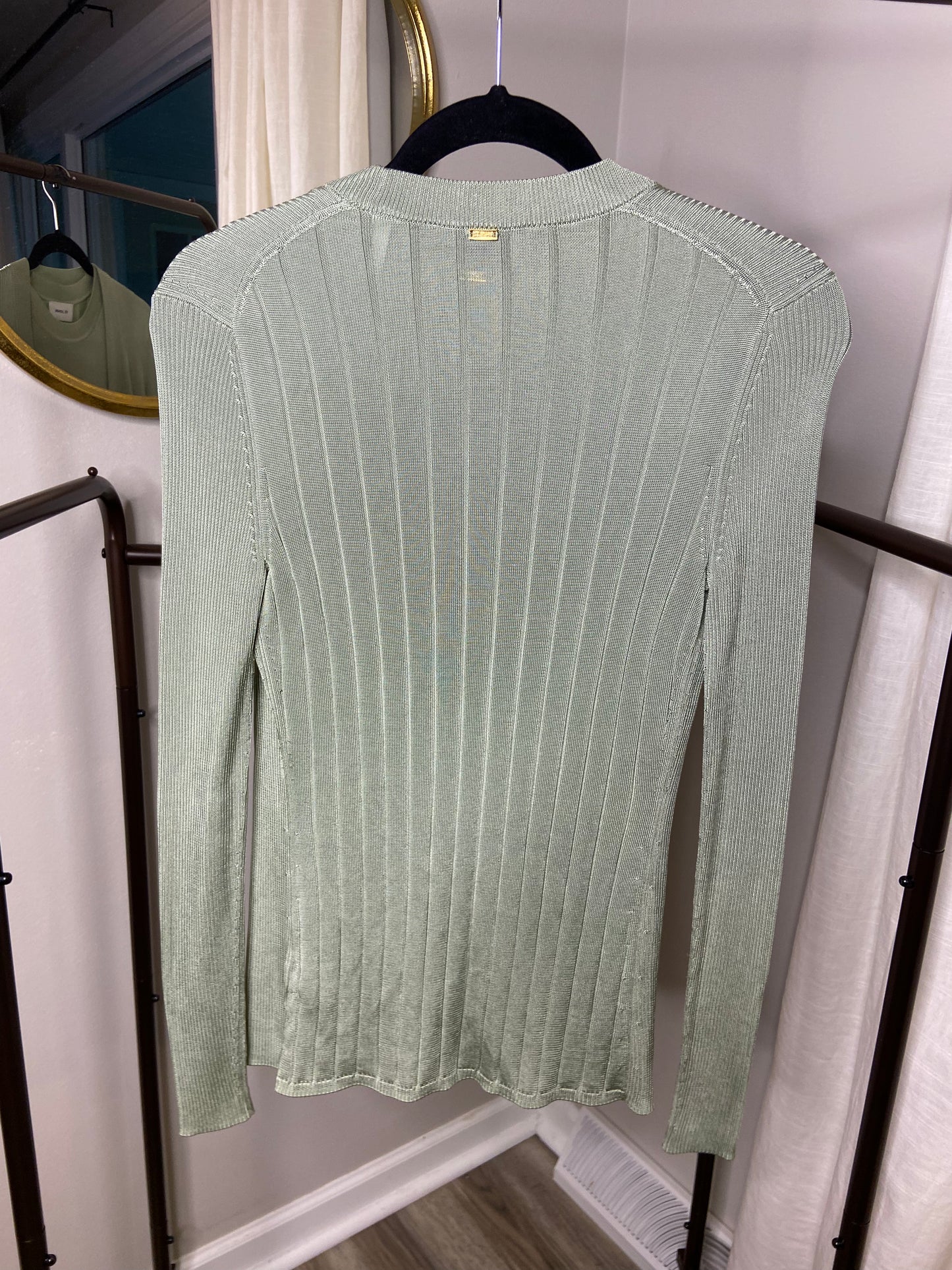 St. John Rib Knit V-Neck Cardigan and Tank Top size XS