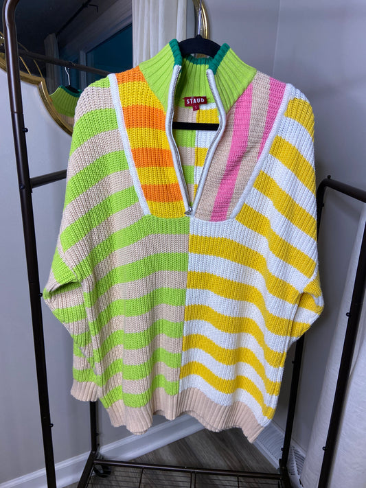 Staud Hampton Cabana Striped Sweater size S