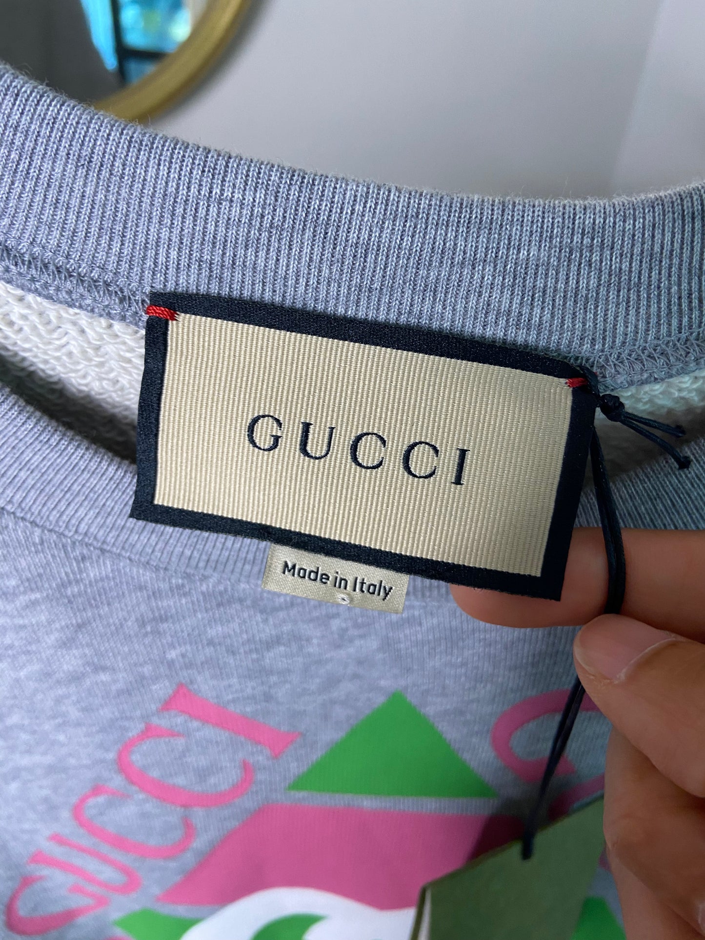 Gucci Rhombus Logo Cropped Sweatshirt size XS