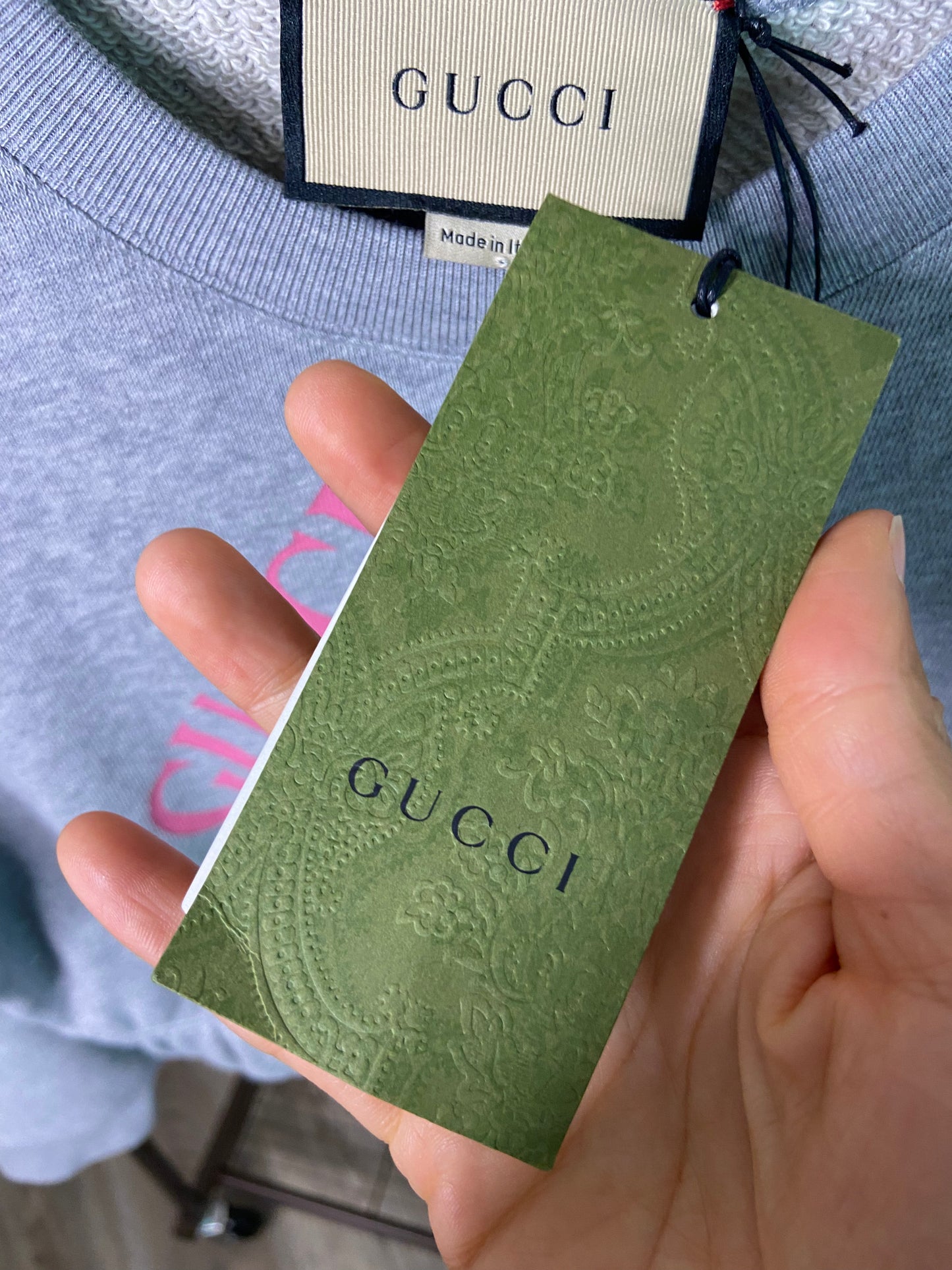 Gucci Rhombus Logo Cropped Sweatshirt size XS