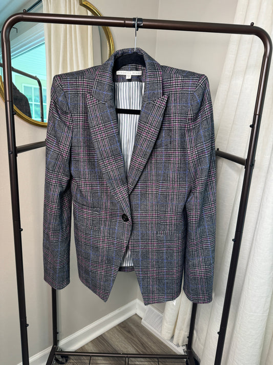 Veronica Beard Brock Plaid Dickey Blazer size 6