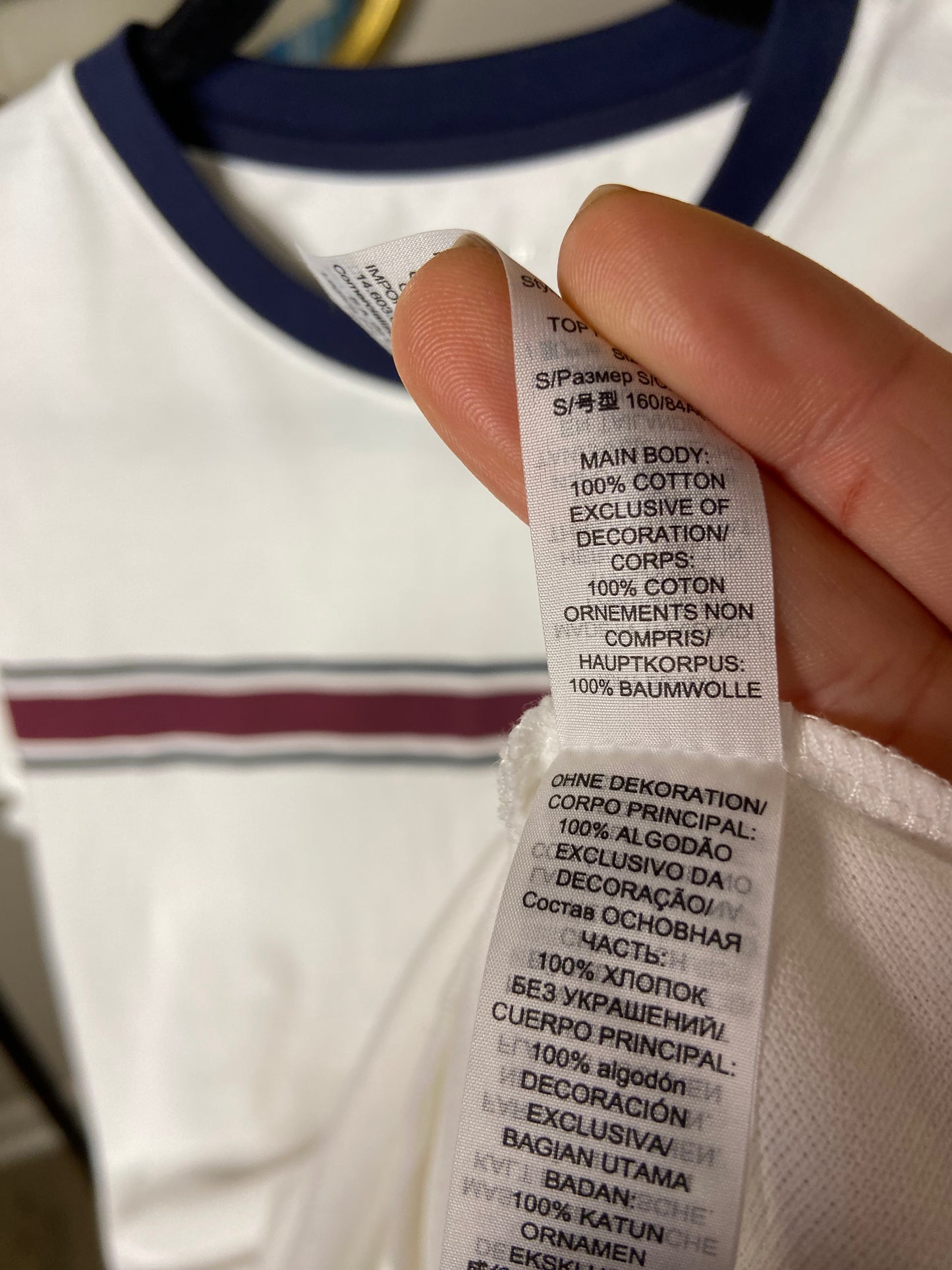 Tory Sport Racquet-Stripe Pique Top size S