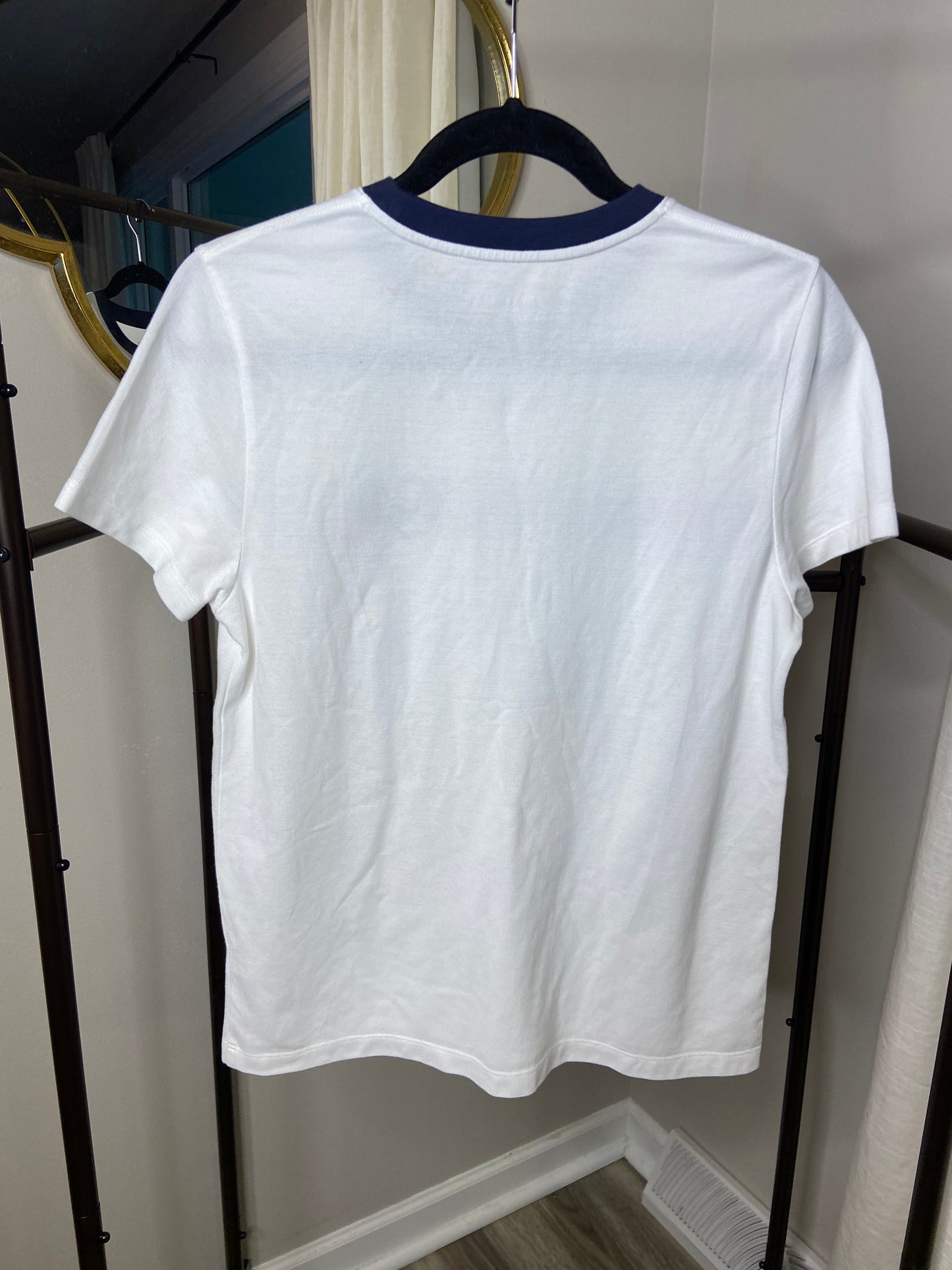 Tory Sport Racquet-Stripe Pique Top size S