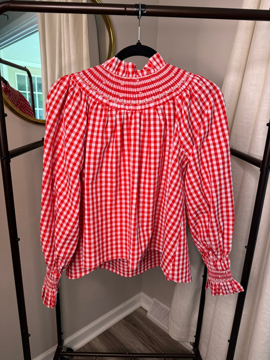 Hunter Bell Hayes Gingham Blouse size XS