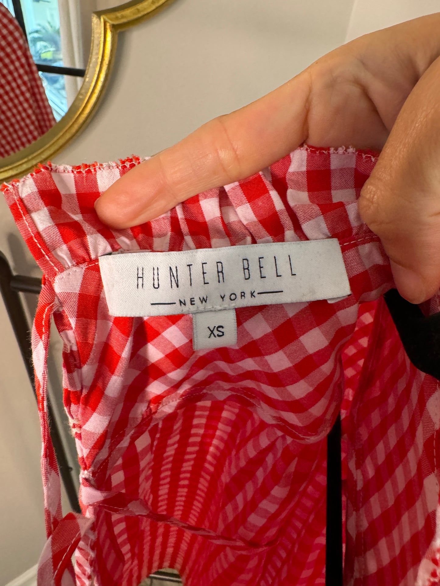 Hunter Bell Hayes Gingham Blouse size XS