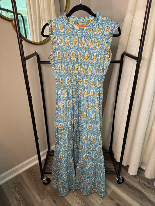 Oliphant Smocked Maxi Dress size S