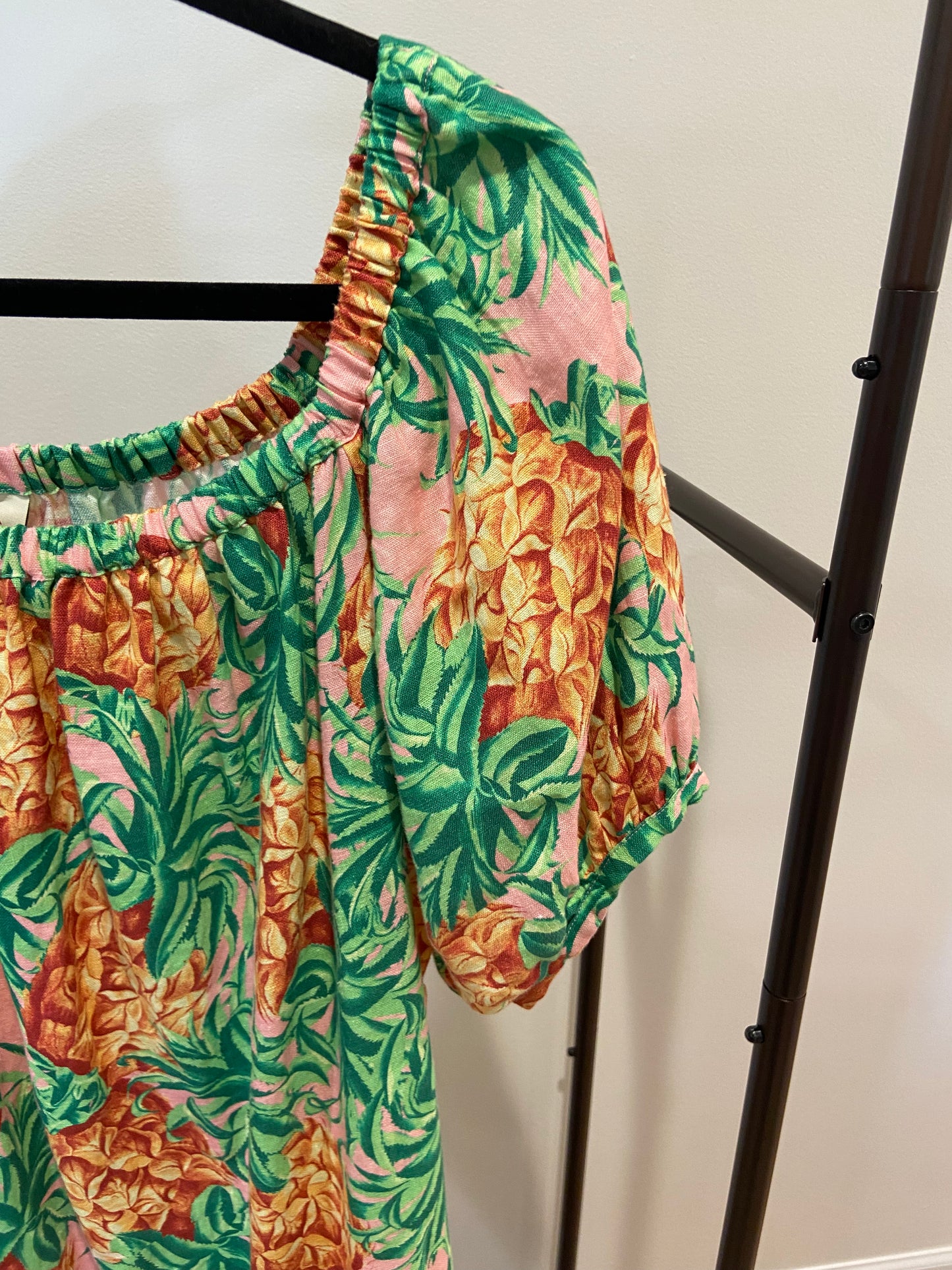 Farm Rio Pineapple Garden Linen Dress size XL