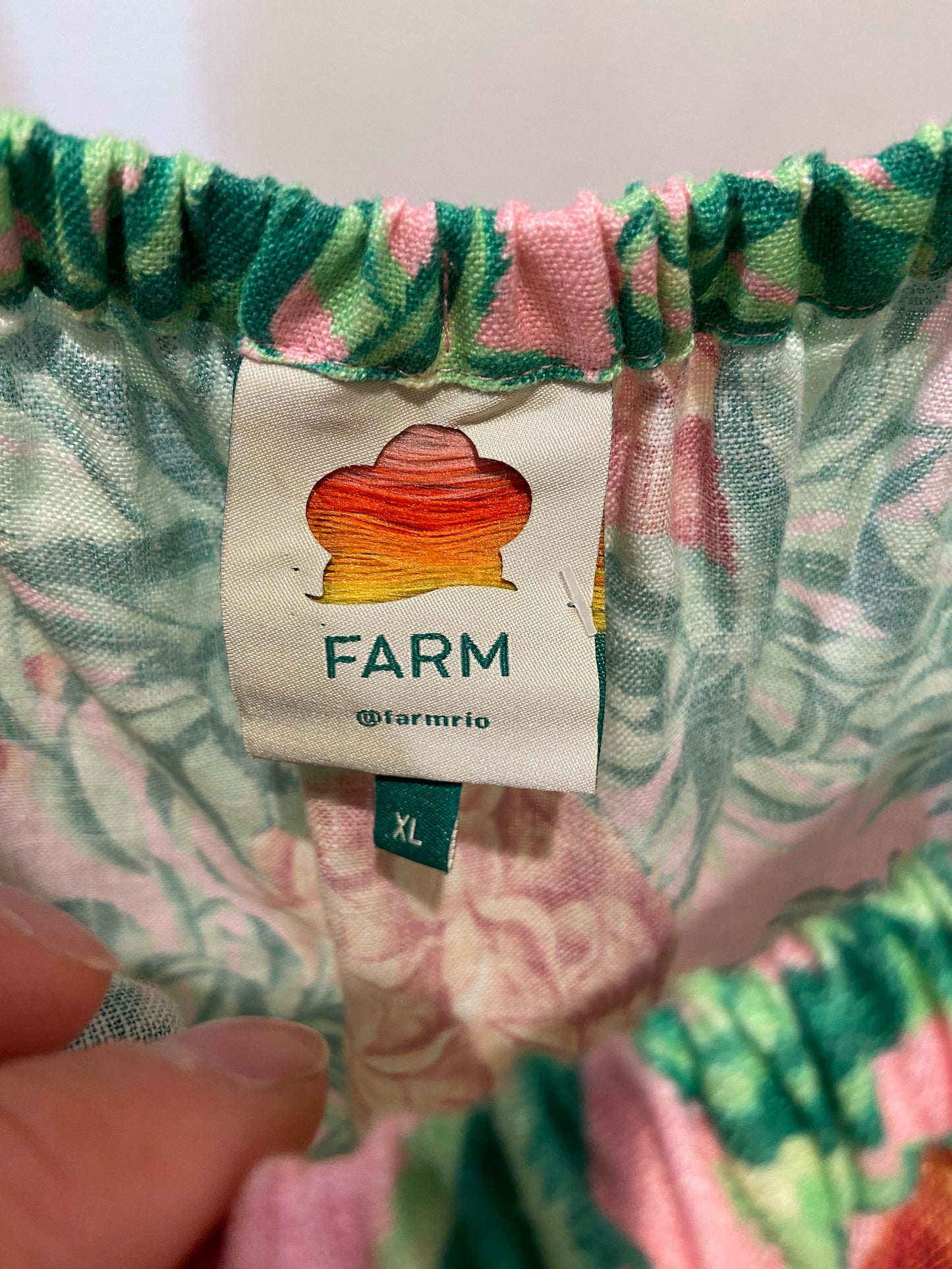 Farm Rio Pineapple Garden Linen Dress size XL