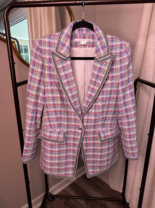 Veronica Beard Etney Tweed Dickey Jacket size 8