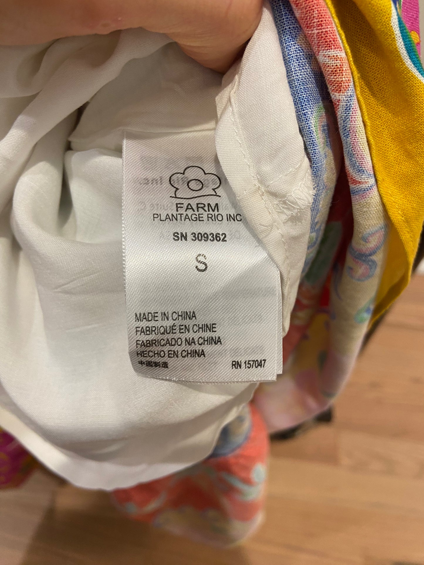 Farm Rio Vivid Garden Off White Maxi Dress size S