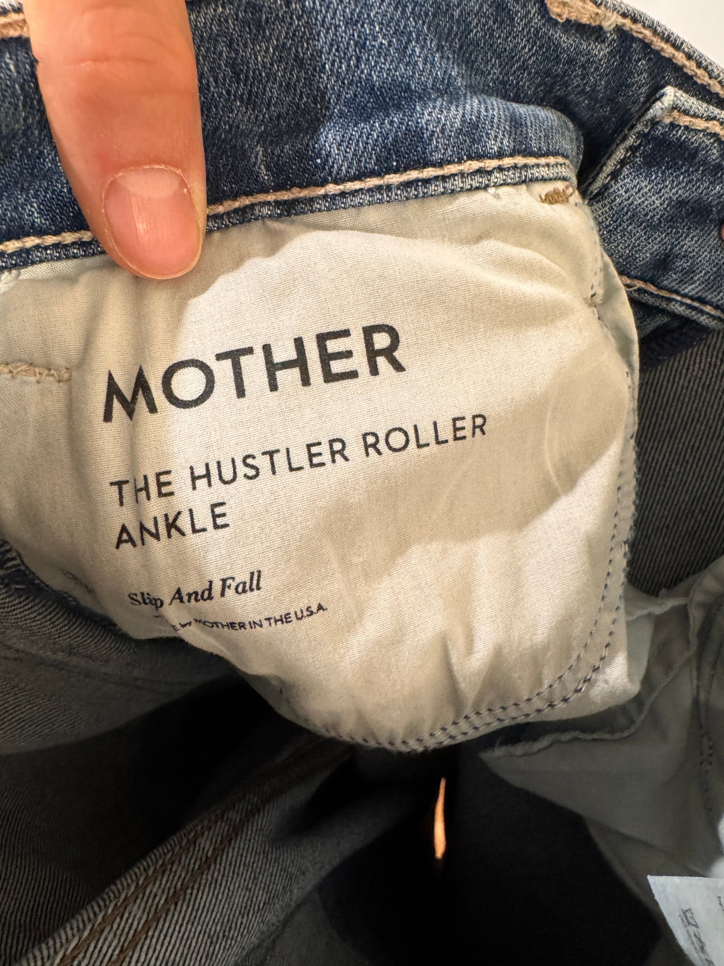 Mother The Hustler Roller Ankle Jeans Slip and Fall size 28