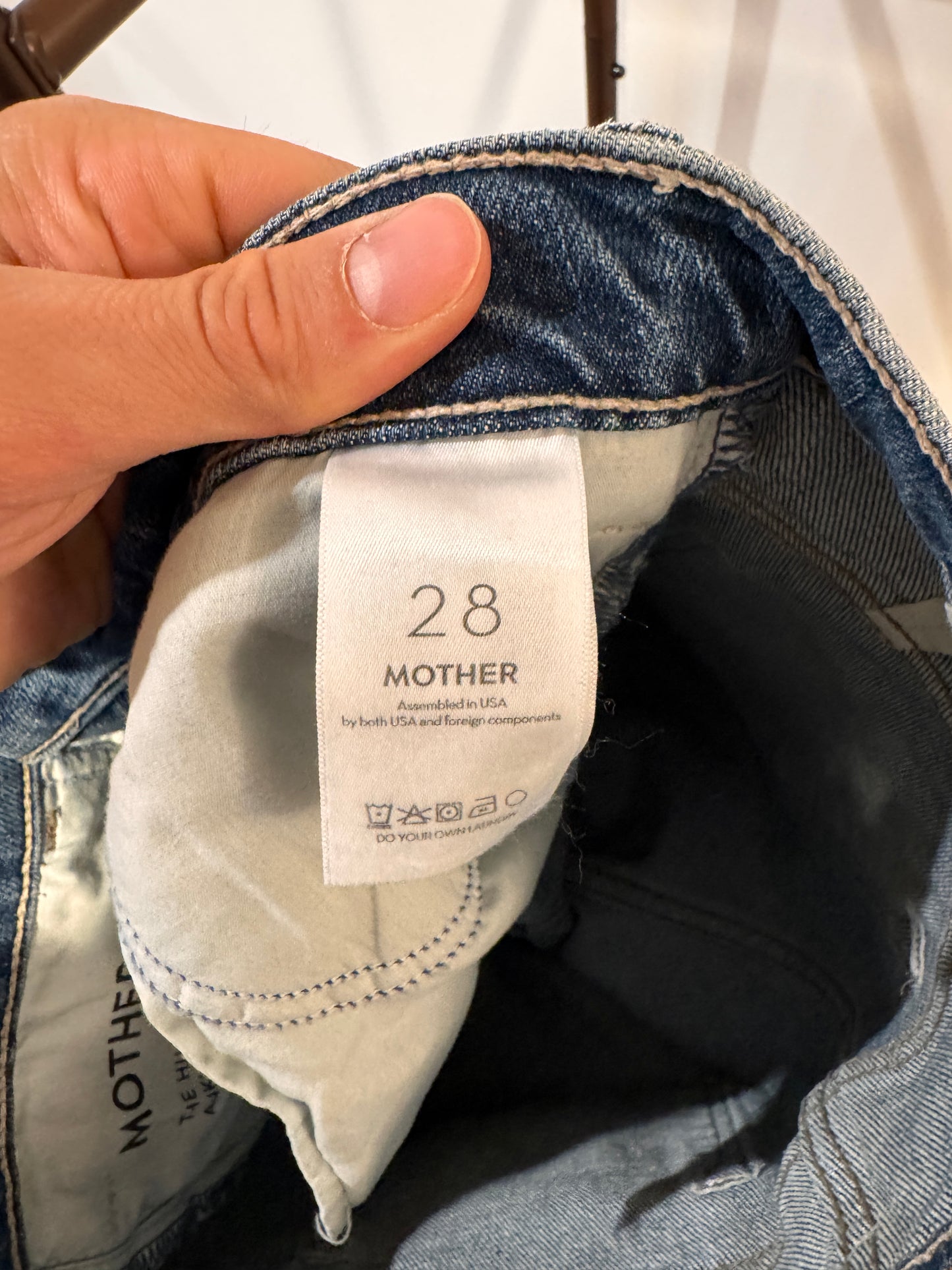 Mother The Hustler Roller Ankle Jeans Slip and Fall size 28
