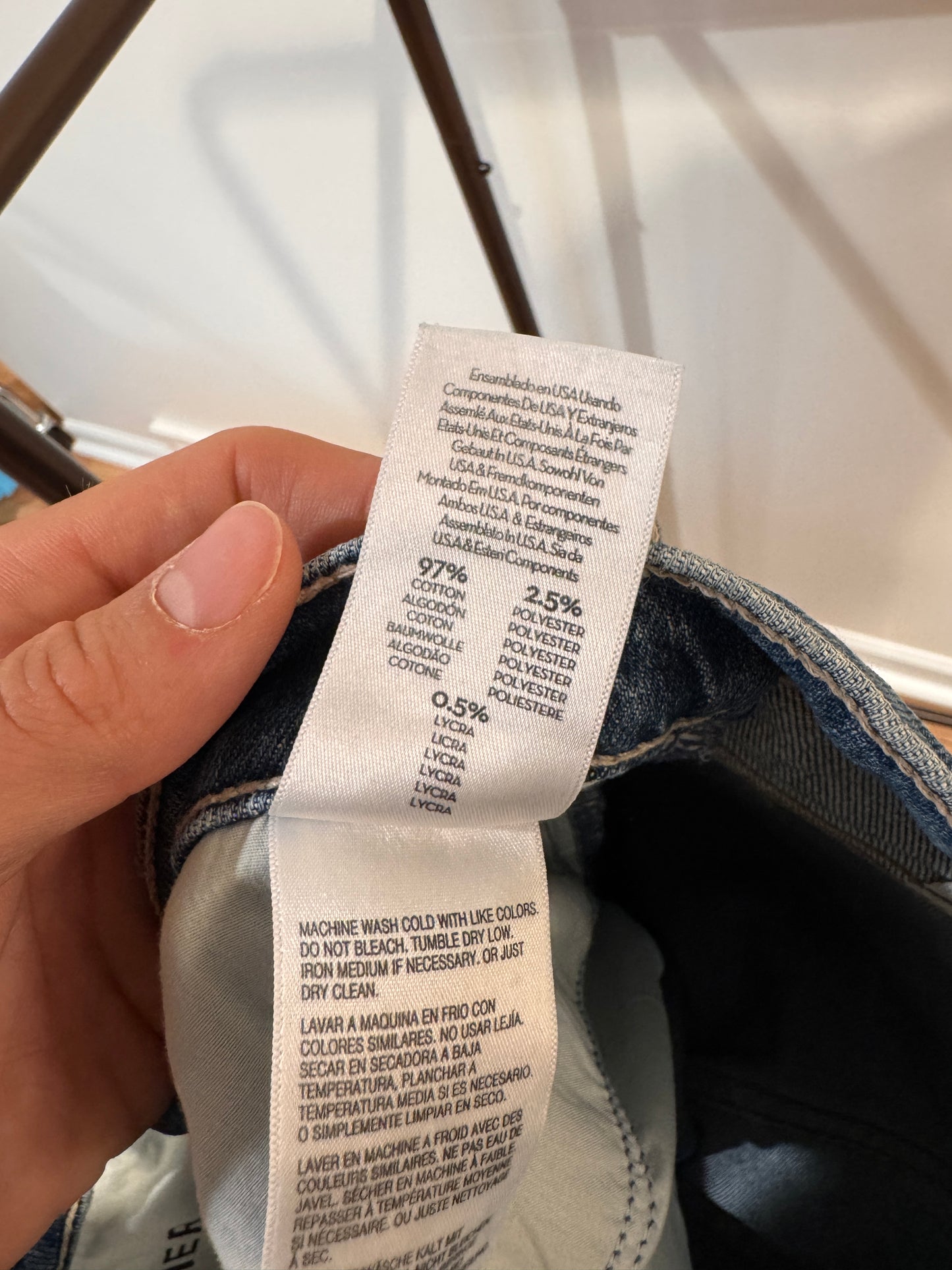 Mother The Hustler Roller Ankle Jeans Slip and Fall size 28