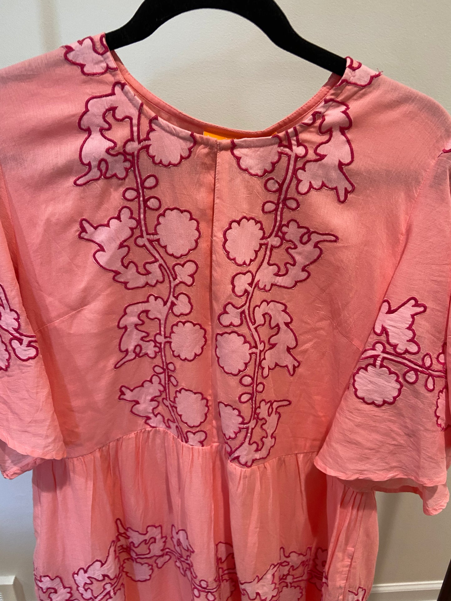 Oliphant Flirty V-Neck Maxi Tangier Pink size L