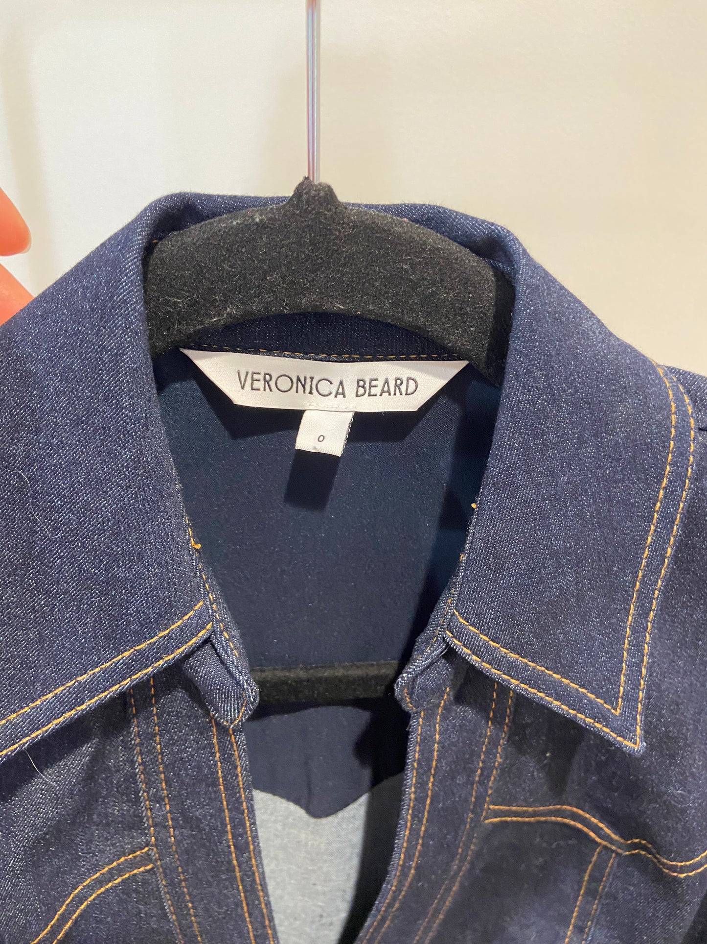 Veronica Beard Arlington Denim Wrap Dress In Dark Oxford size 0
