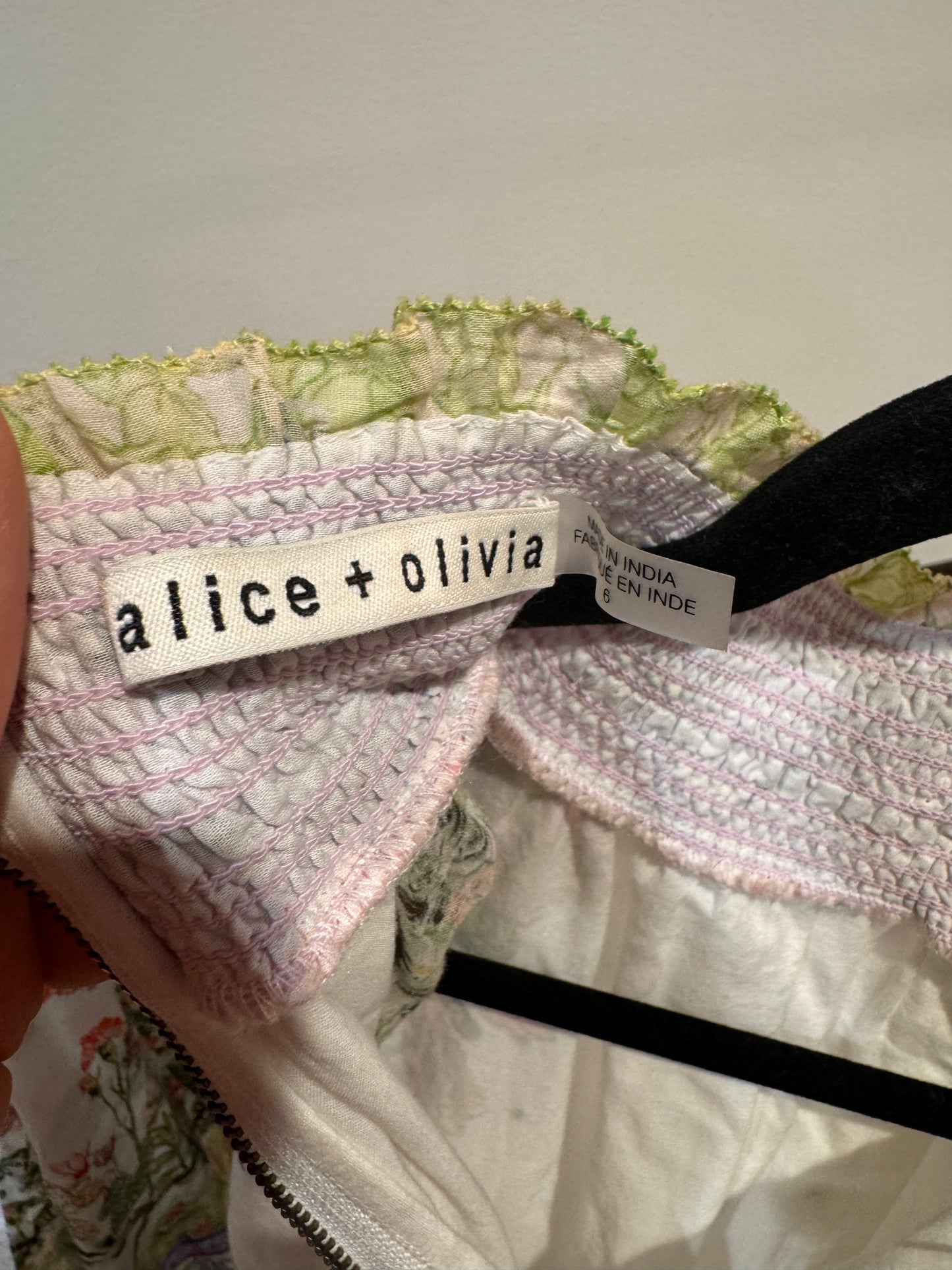Alice and Olivia Lavinia Blouson Sleeve Mini Dress size 6