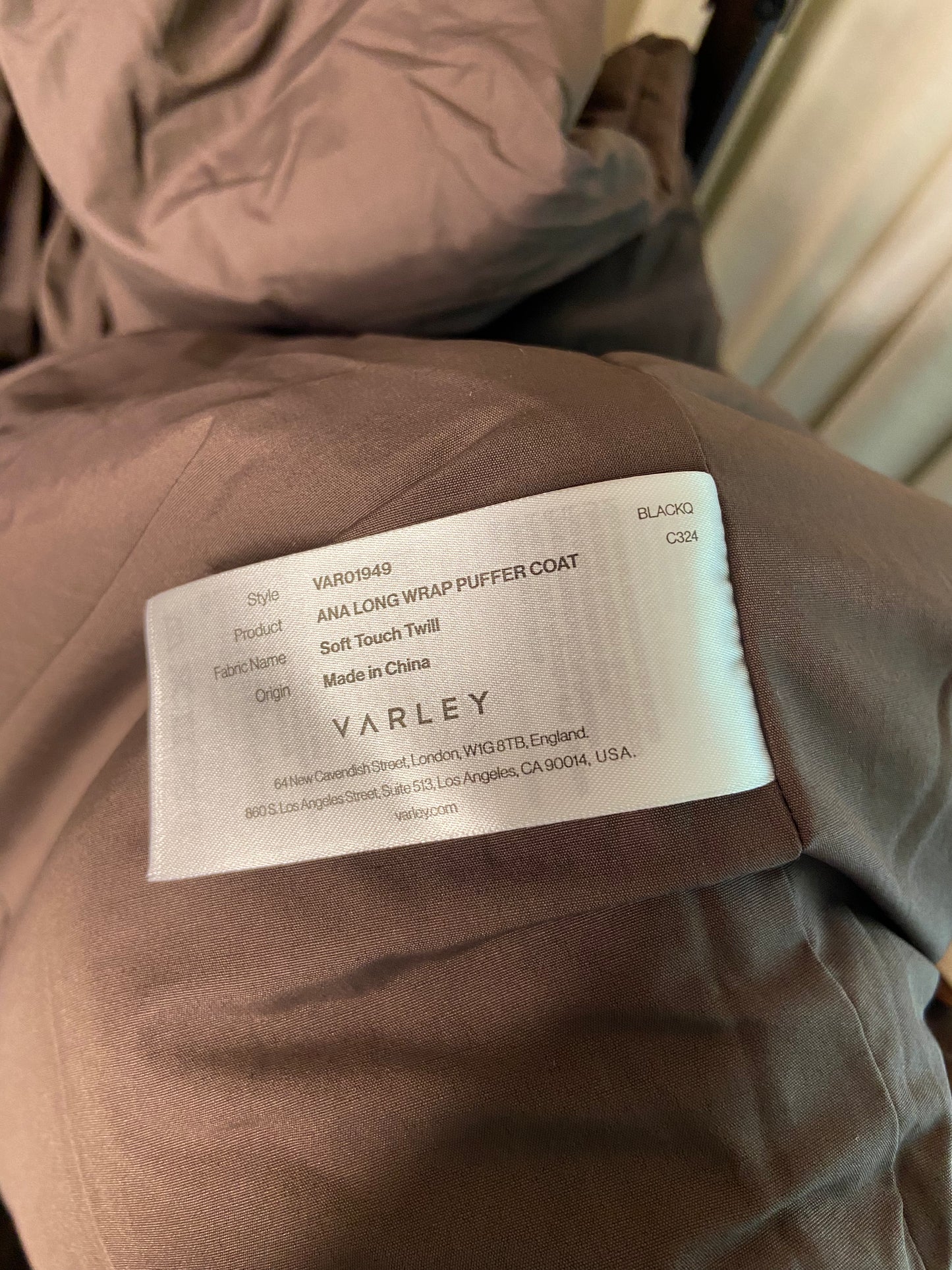 Varley Ana Puffer Coat size L