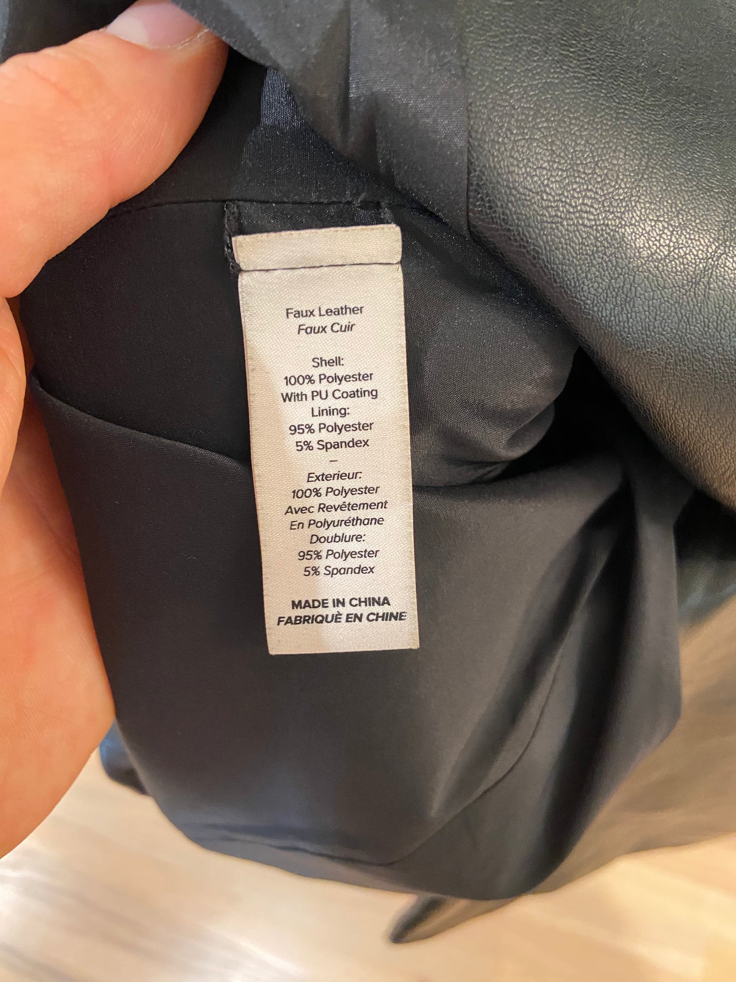 Cinq a Sept Kylie Faux Leather Blazer Black size 4