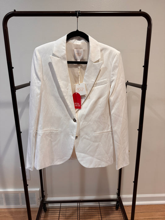 TWP Boyfriend Blazer with Zipper in White size S