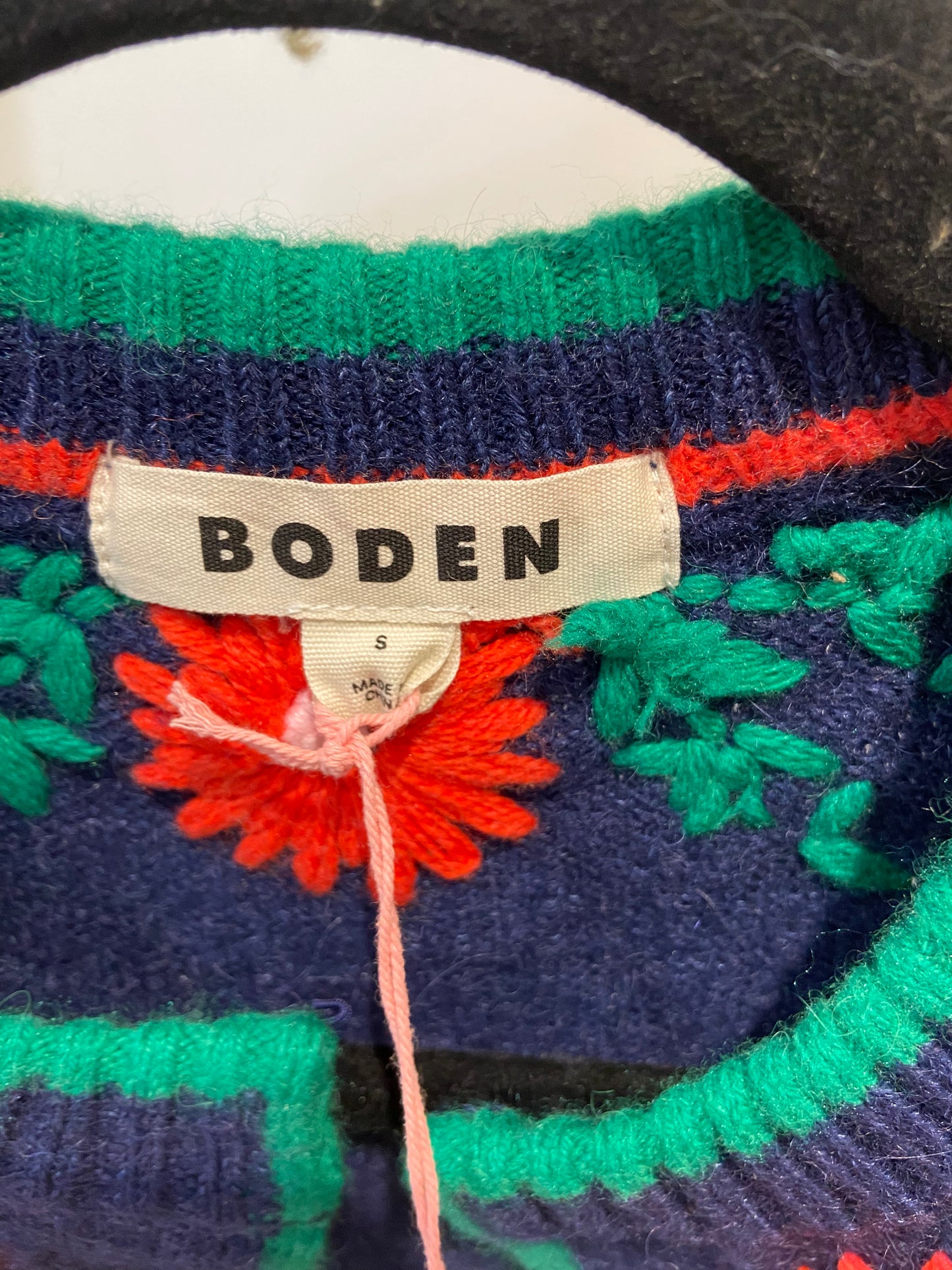 Boden Flower Embroidered Cardigan size S