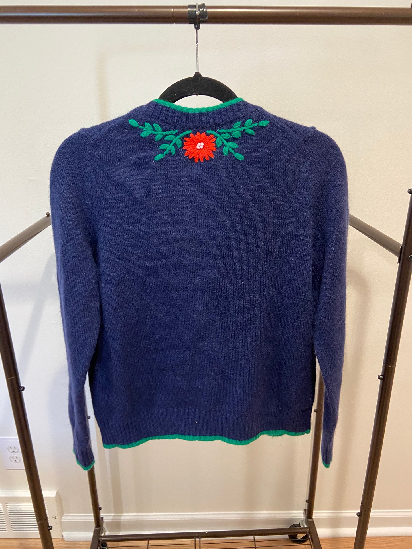 Boden Flower Embroidered Cardigan size S