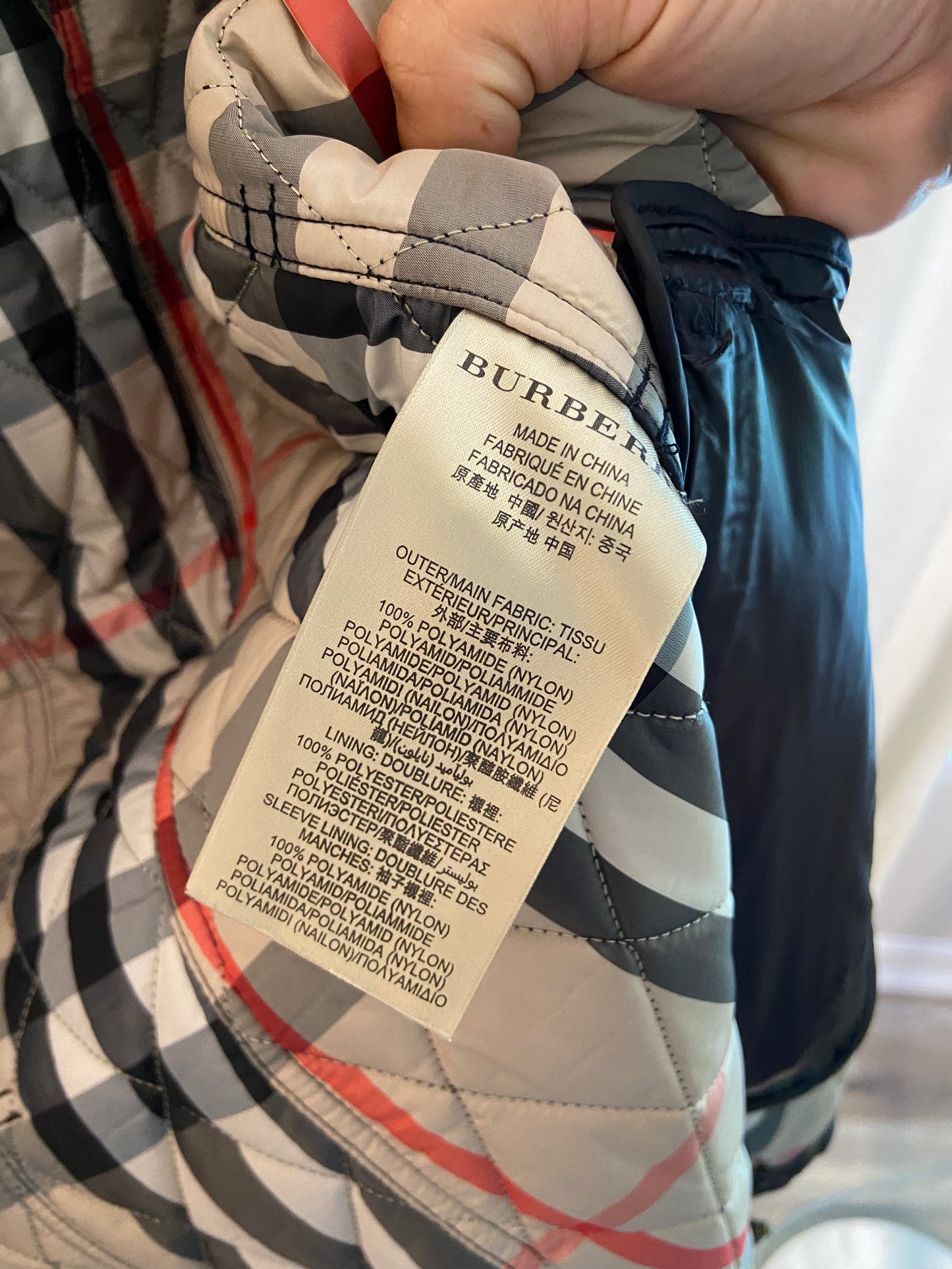 Burberry Nova Check Bellbridge Quilted Coat size S