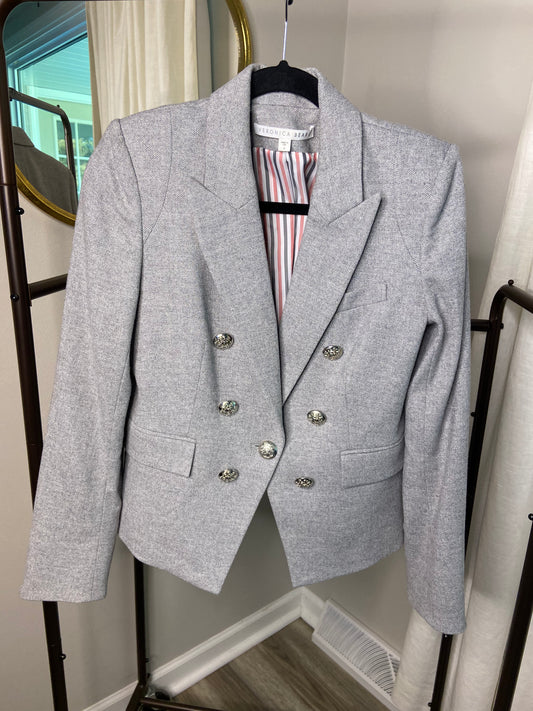 Veronica Beard Diego Gray Wool Blend Dickey Jacket size 4
