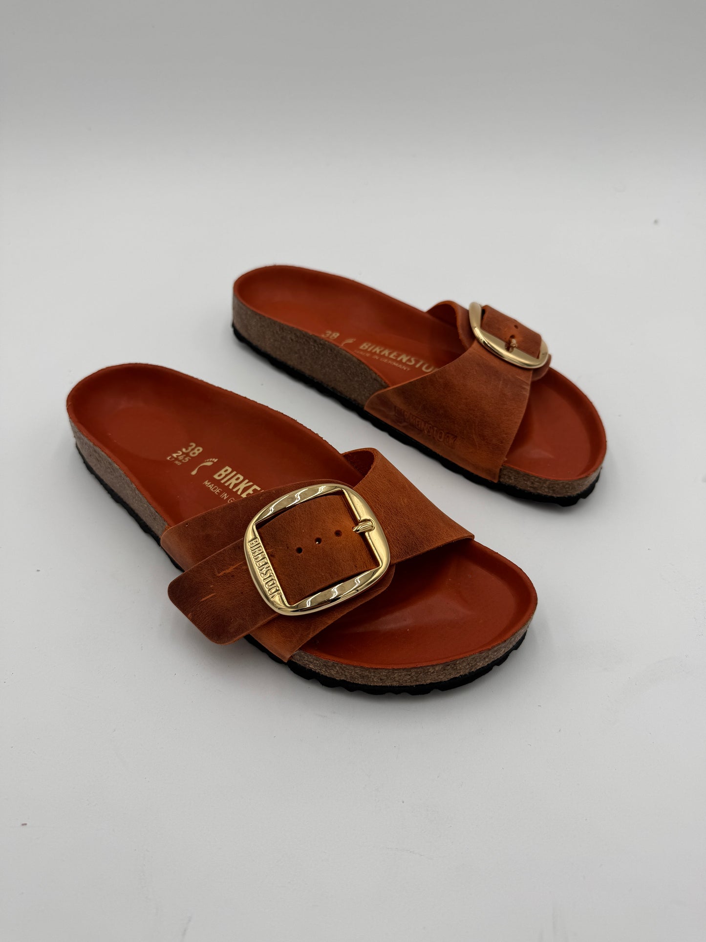 Birkenstock Madrid Big Buckle Burnt Orange size 38