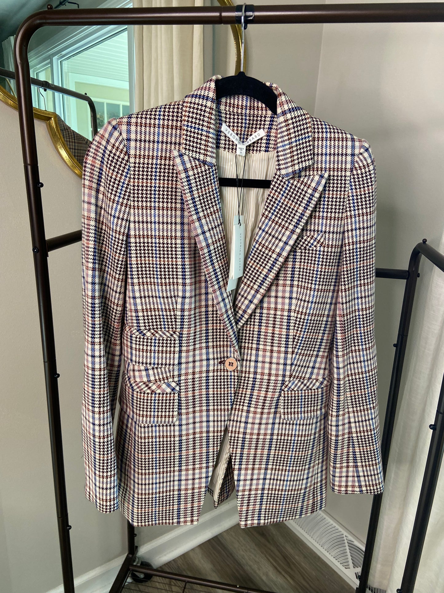 Veronica Beard Fuller Plaid Dickey Jacket size 0