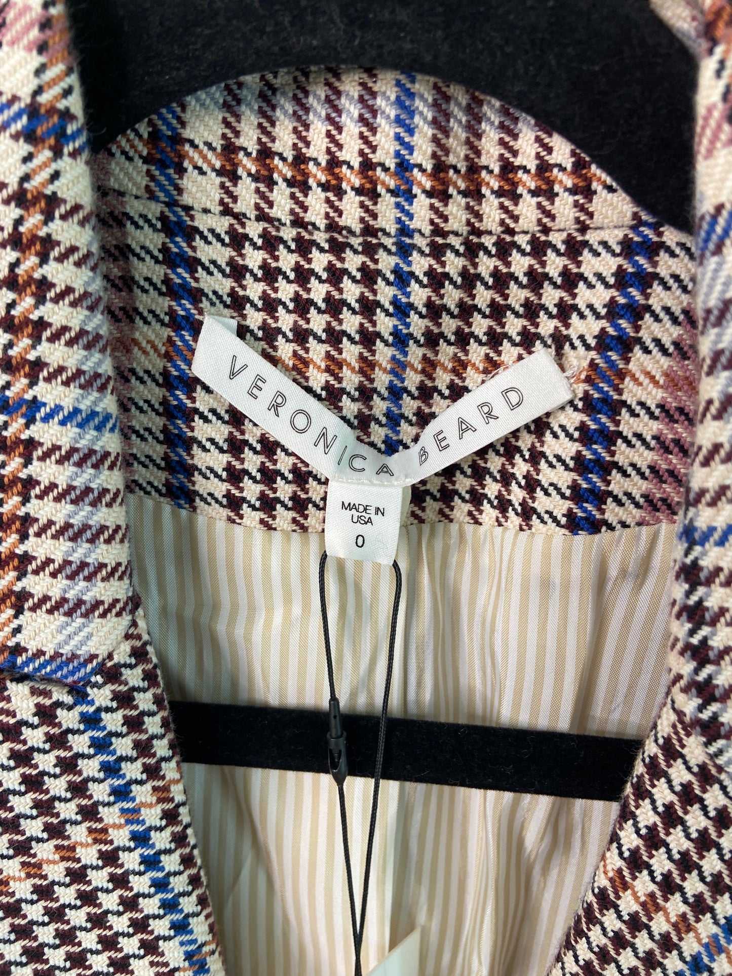Veronica Beard Fuller Plaid Dickey Jacket size 0