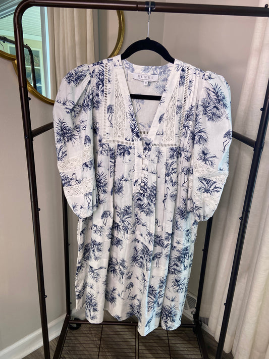 Hunter Bell Jenkins Flamingo Mini Dress size M