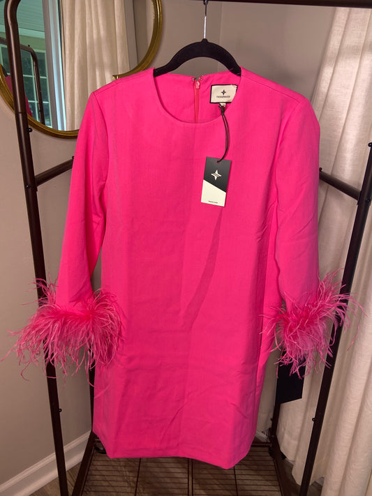Tuckernuck Hot Pink Feather Mod Mary Dress size M