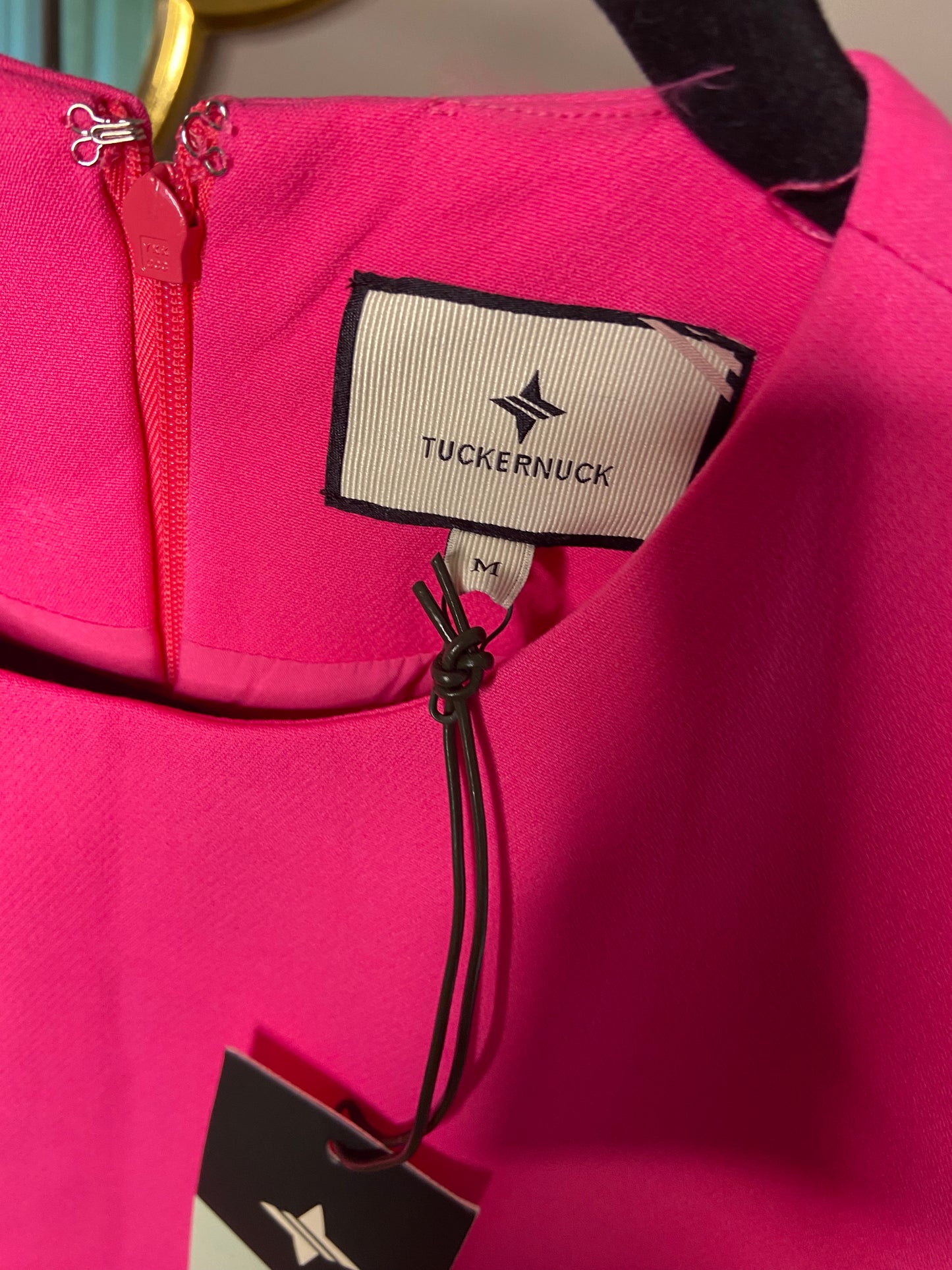 Tuckernuck Hot Pink Feather Mod Mary Dress size M