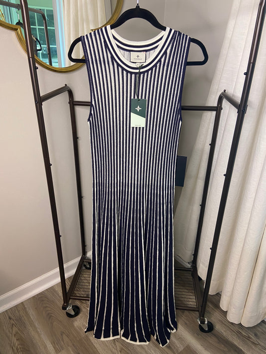 Tuckernuck Navy Stripe Knit Amie Dress size M