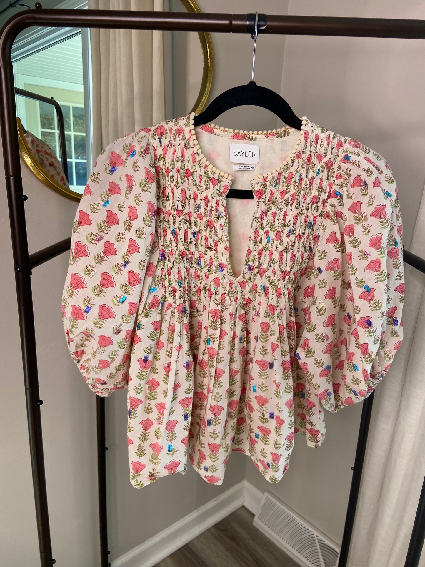 Saylor Cherry Blossom Jiby Blouse size XS
