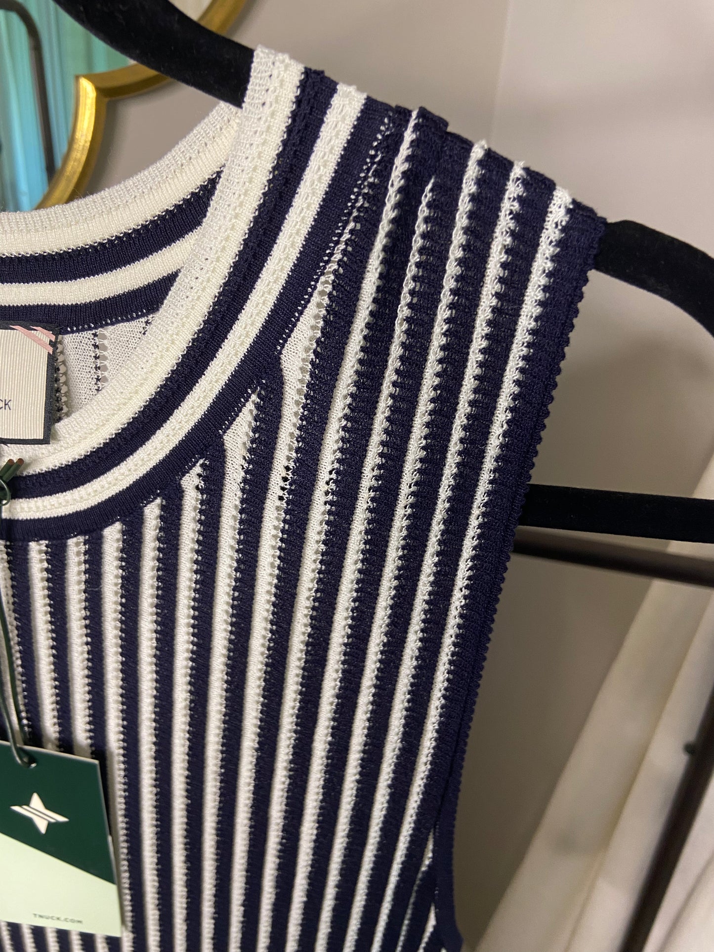 Tuckernuck Navy Stripe Knit Amie Dress size M