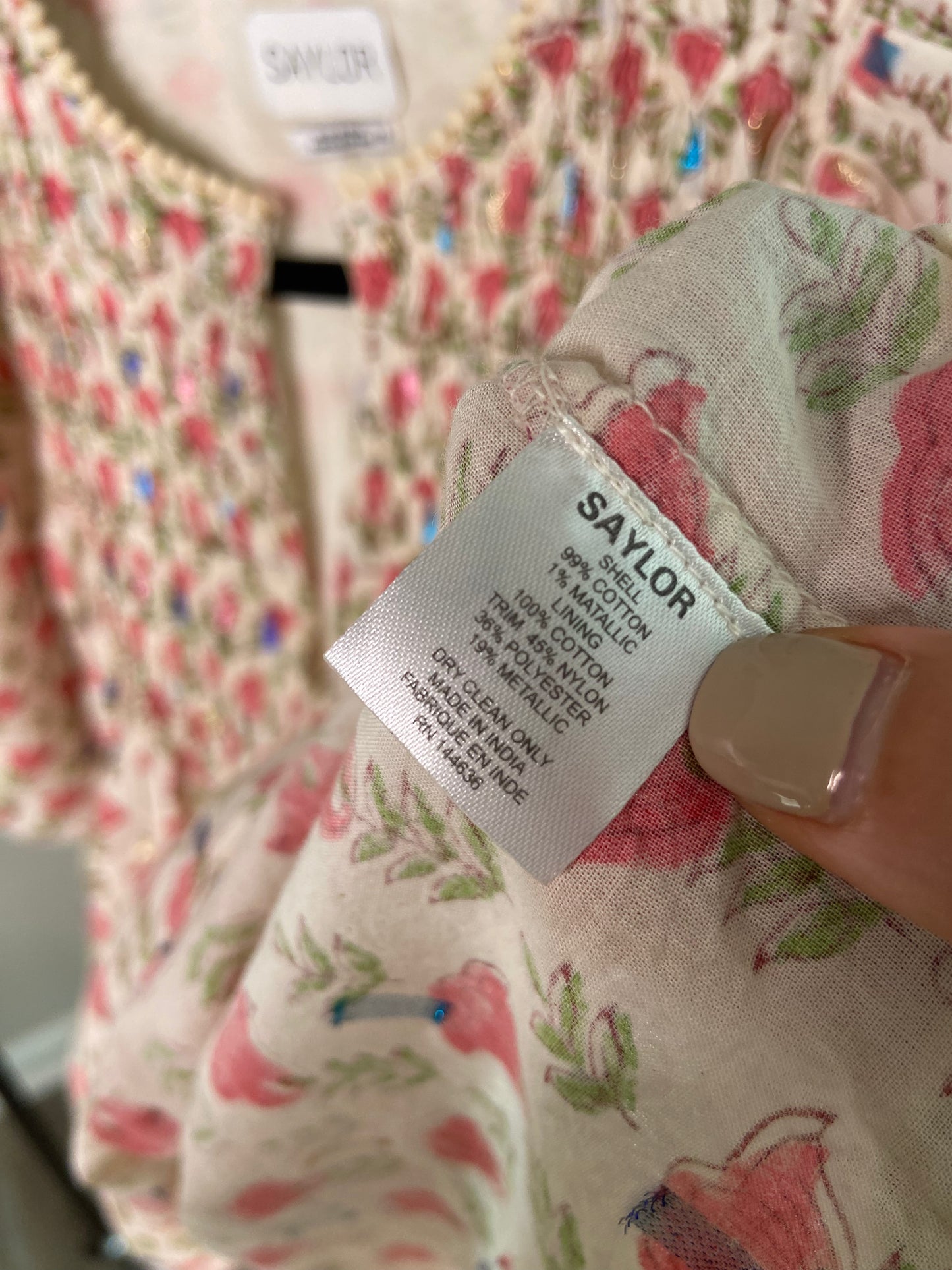Saylor Cherry Blossom Jiby Blouse size XS