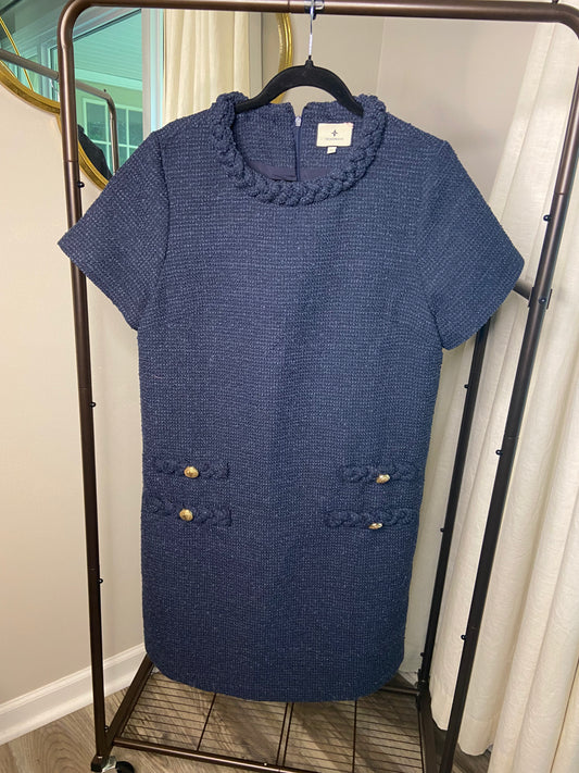 Tuckernuck Jackie Tweed Dress Navy Blue size XL