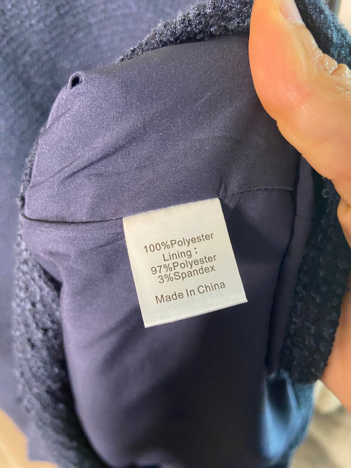 Tuckernuck Jackie Tweed Dress Navy Blue size XL