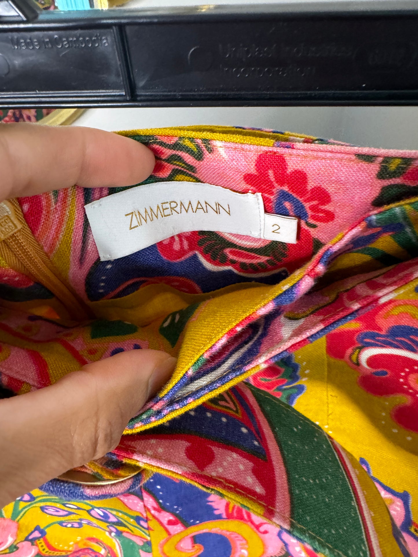 ZIMMERMANN Lovestruck Belted Floral Paisley Shorts size US 8