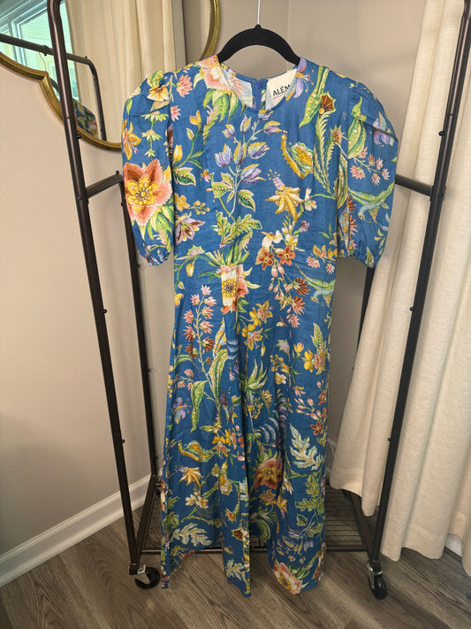 ALEMAIS June Linen Midi Dress size US 4