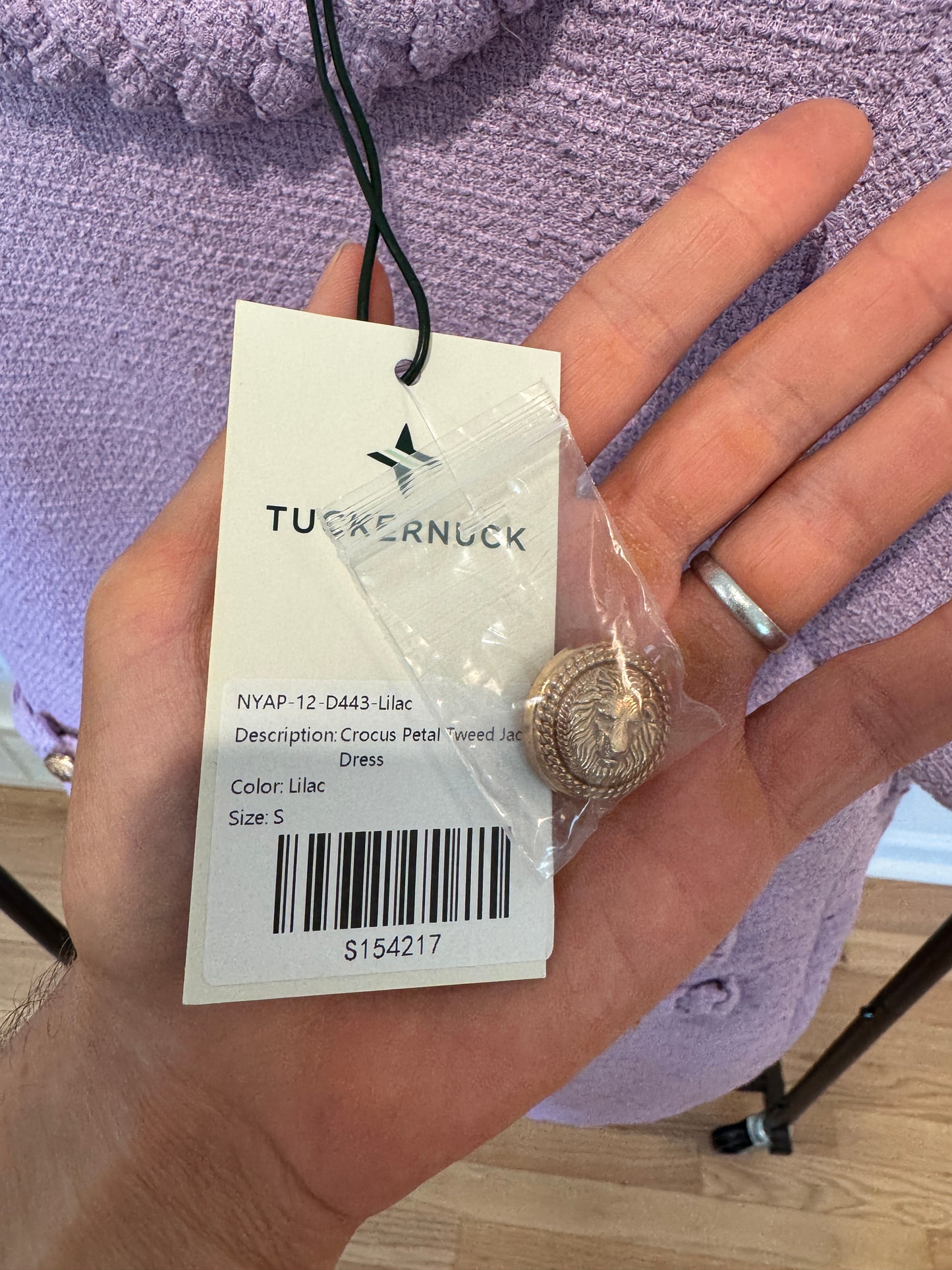Tuckernuck Tweed Jackie Dress in Lilac size S