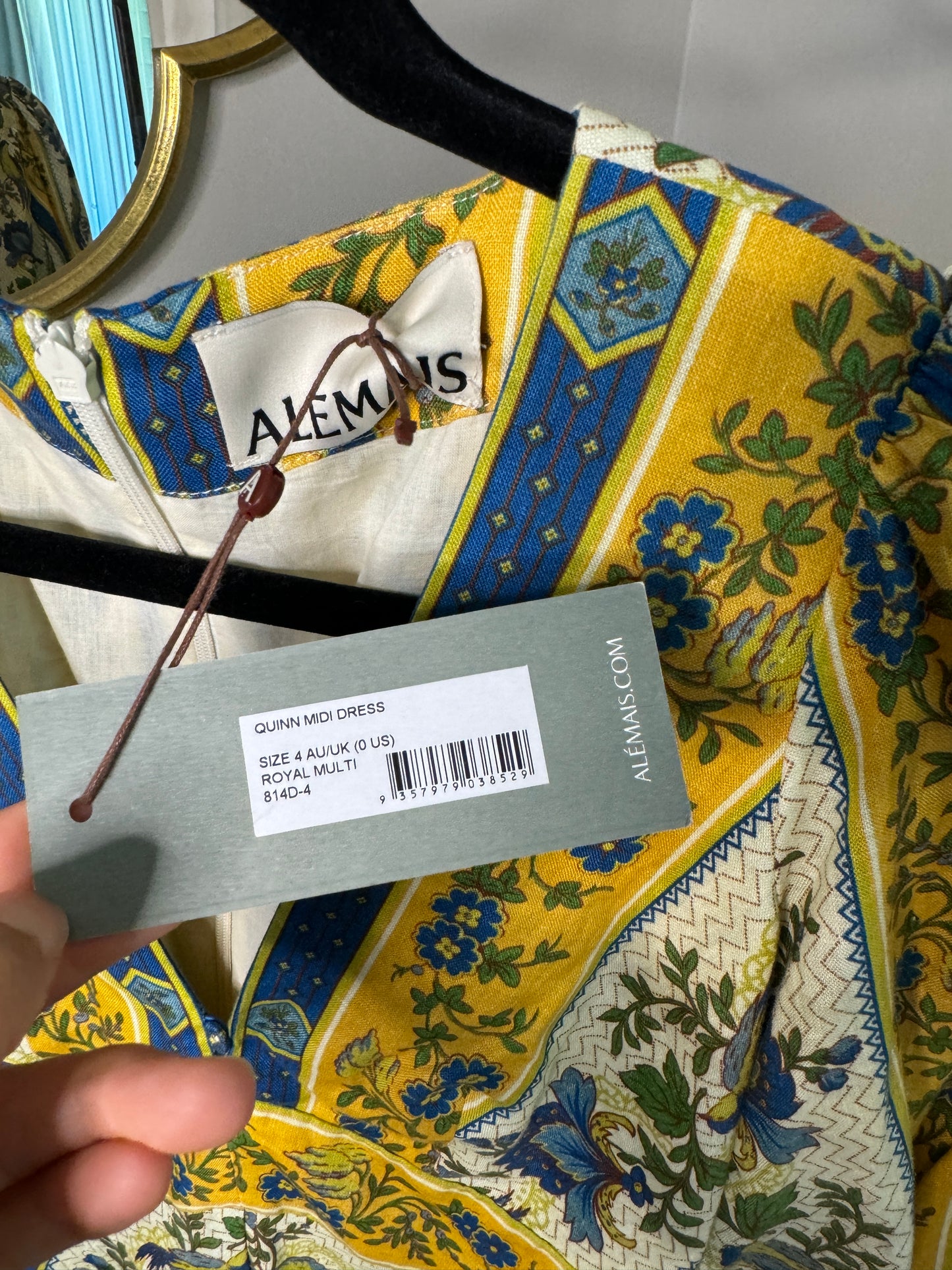 ALEMAIS Quinn Linen Midi-Dress size US 0