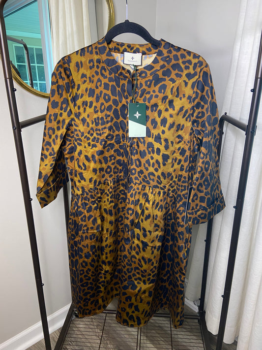 Tuckernuck Leopard Royal Shirt Dress size M